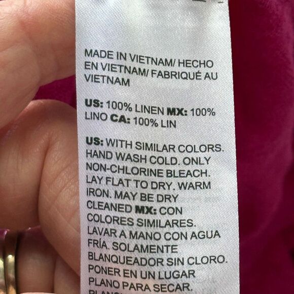 Chico's 100% Linen, Burnout Knit Top, Size Medium - Picture 8 of 8